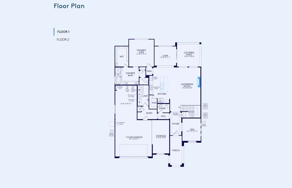 2D floor plan layout of this home in Harvest - Enchantment Series, Queen Creek, AZ (Image 4). 2D floor plan layout of this home in Harvest - Enchantment Series, Queen Creek, AZ (Image 4).
