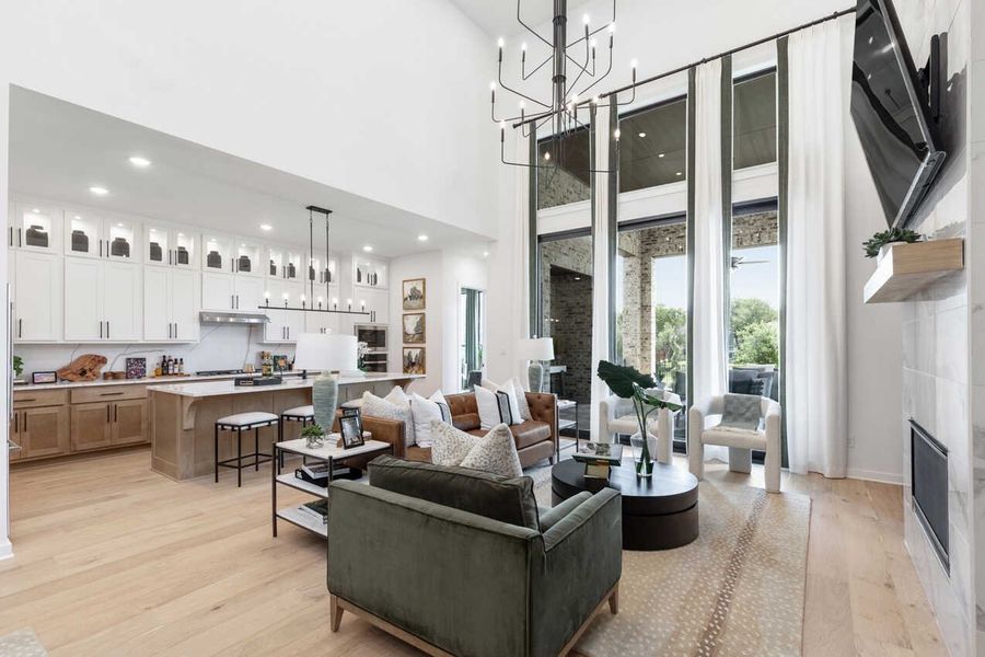 Representative furnished interior of a home built from the Fordham Plan by Highland Homes in Wellington: Artisan Series - 50ft lots, Fort Worth (Image 17).