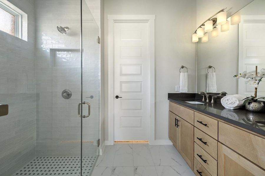 Furnished interior view inside a new home in Park Collection at Lariat, Liberty Hill (Image 8). Furnished interior view inside a new home in Park Collection at Lariat, Liberty Hill (Image 8).