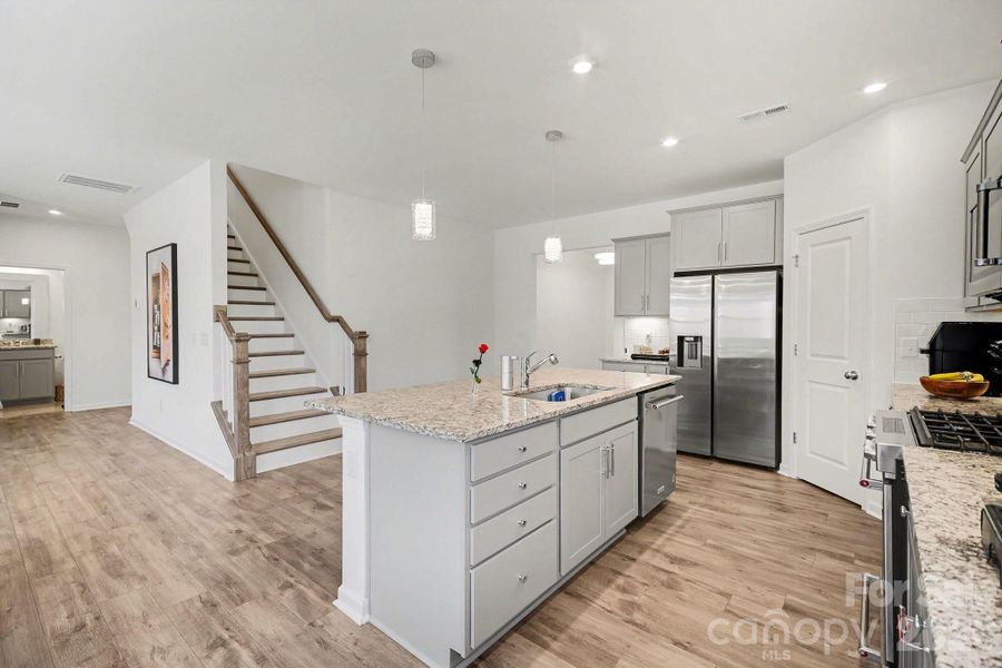 Furnished interior view inside a new home in Parkside Crossing, Charlotte (Image 17).