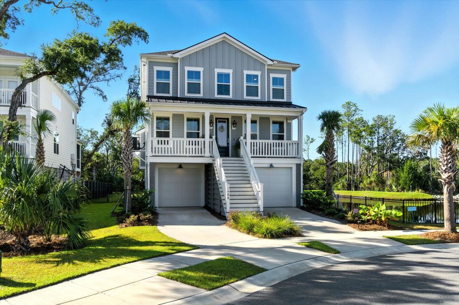 Front exterior of a new home in , Mount Pleasant, SC, highlighting curb appeal (Image 26).