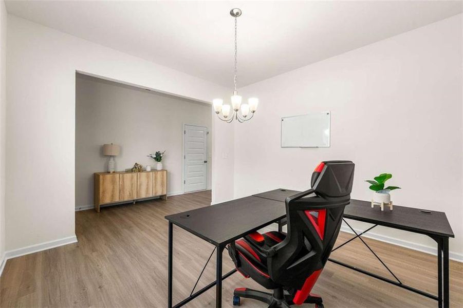 Furnished interior view inside a new home in , Dallas (Image 8). Furnished interior view inside a new home in , Dallas (Image 8).