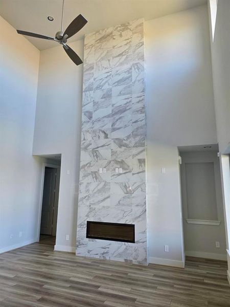 Modern Fireplace at Family Room