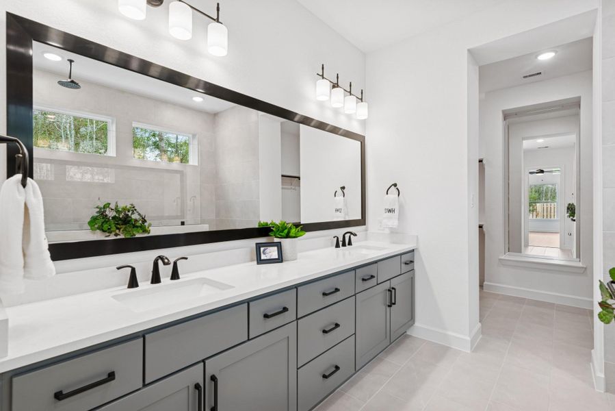 Oversized vanity area at this Master Bath.
