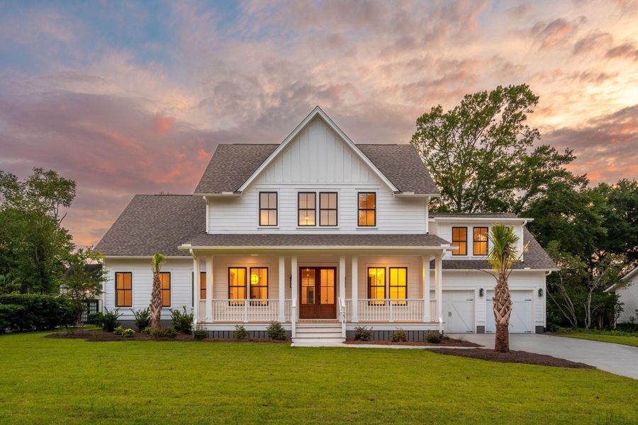 Front exterior of a new home in , Mount Pleasant, SC, highlighting curb appeal (Image 33). Front exterior of a new home in , Mount Pleasant, SC, highlighting curb appeal (Image 33).