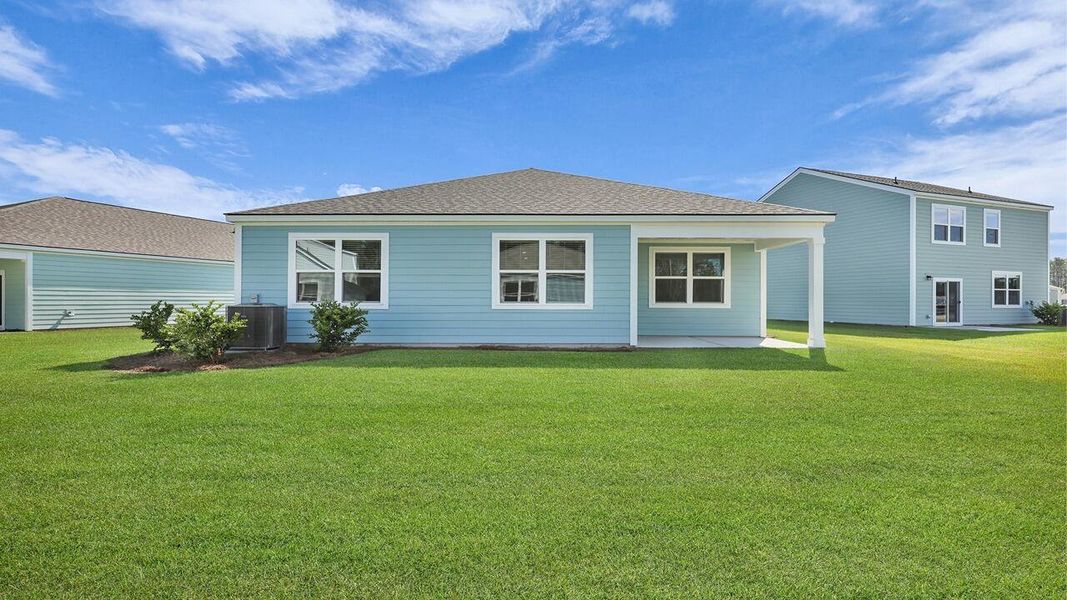 Exterior details and patio area of a home in Hillcrest, Ravenel (Image 3).