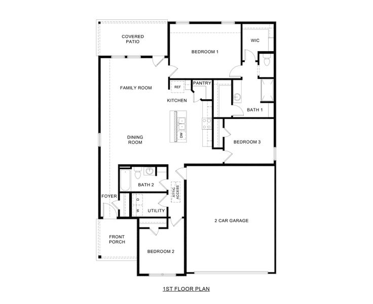 2D floor plan layout of this home in Windrose, Pilot Point, TX (Image 2). 2D floor plan layout of this home in Windrose, Pilot Point, TX (Image 2).