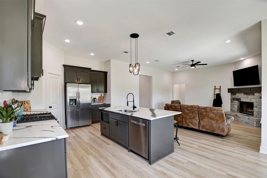 Furnished interior view inside a new home in , Iola (Image 35).