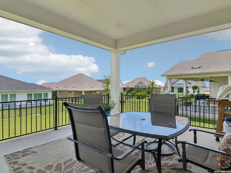 Exterior details and patio area of a home in Kissing Tree, San Marcos (Image 28). Exterior details and patio area of a home in Kissing Tree, San Marcos (Image 28).