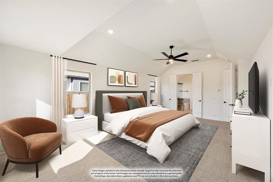 Furnished interior view inside a new home in Bear Creek Classic 60, Lavon (Image 9).