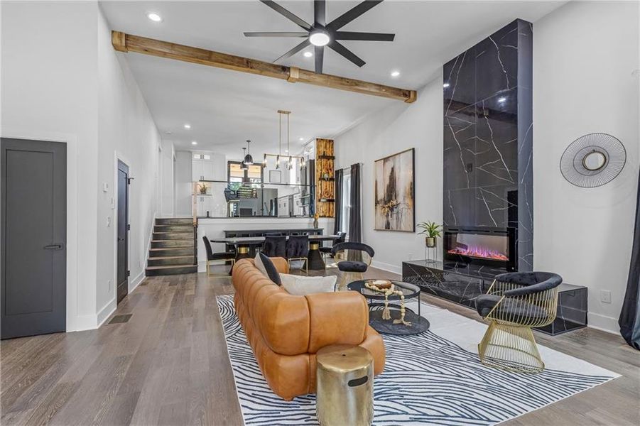 Furnished interior view inside a new home in , Atlanta (Image 40).