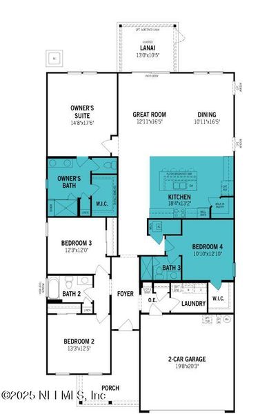 2D floor plan layout of this home in Lakes at Bella Lago, Green Cove Springs, FL (Image 3). 2D floor plan layout of this home in Lakes at Bella Lago, Green Cove Springs, FL (Image 3).