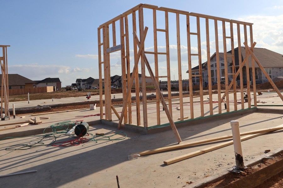 In-progress construction of a new home in Jubilee 50′, Hockley, TX (Image 13).