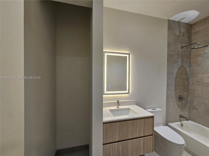 Furnished interior view inside a new home in , Miami (Image 23).