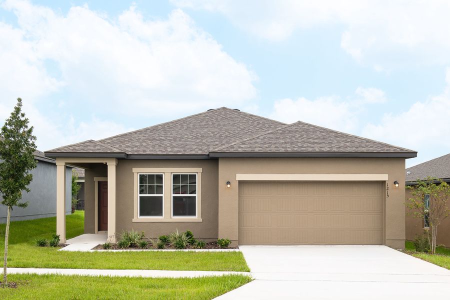 Representative exterior photo of a completed home built from the Larissa by Starlight Homes in Scenic Terrace, Lake Hamilton, FL (Image 1).