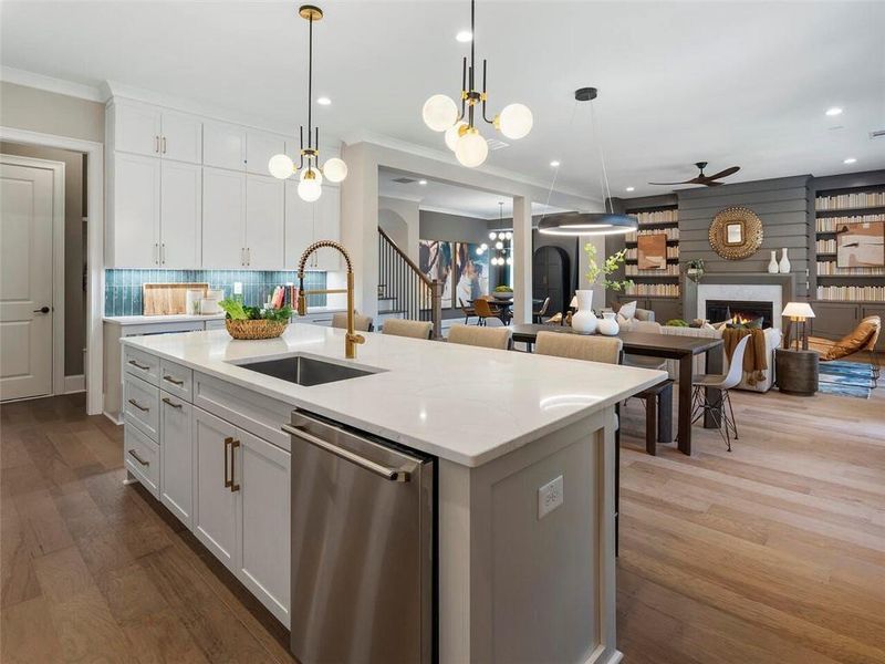 Furnished interior view inside a new home in , Suwanee (Image 23).