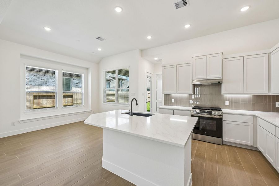 Furnished interior view inside a new home in Wood Leaf Reserve, Tomball (Image 6). Furnished interior view inside a new home in Wood Leaf Reserve, Tomball (Image 6).