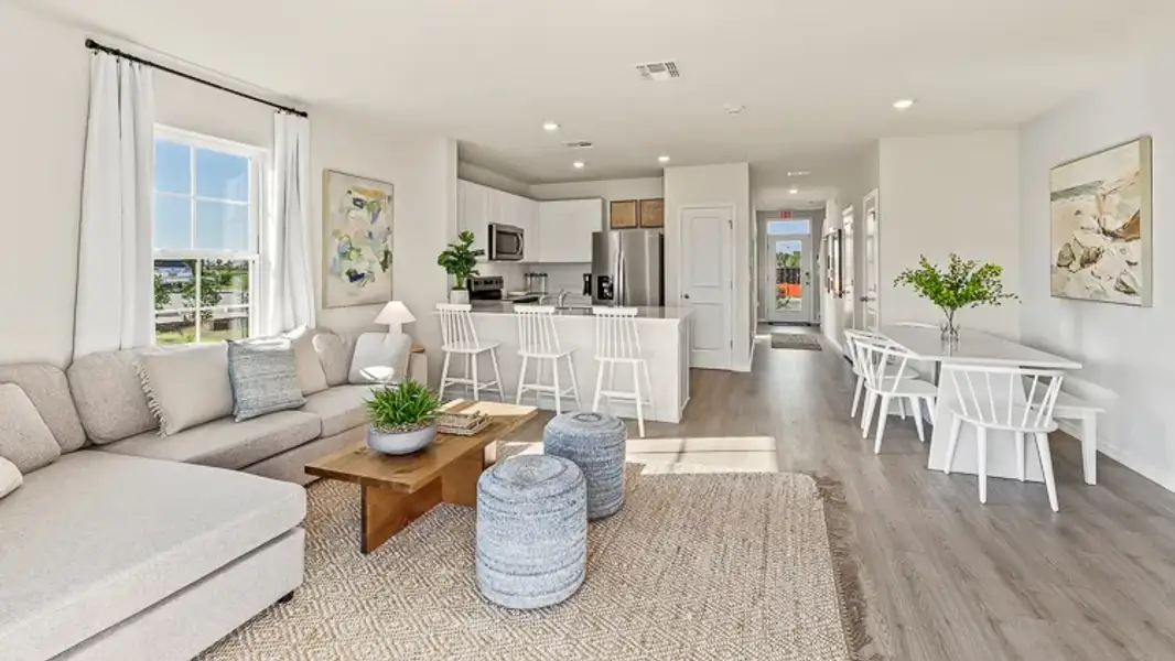 Furnished interior view inside a new home in The Gardens at Bay Street, Sarasota (Image 5).
