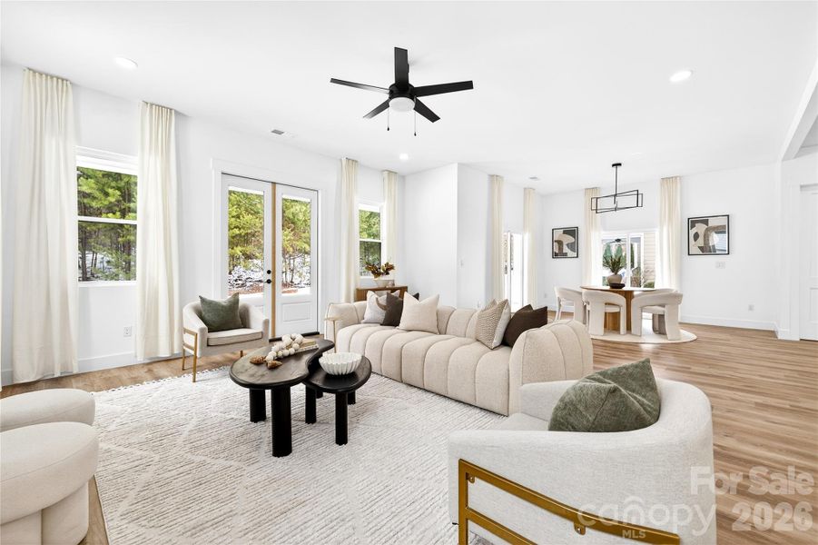 Furnished interior view inside a new home in , Hickory (Image 18).
