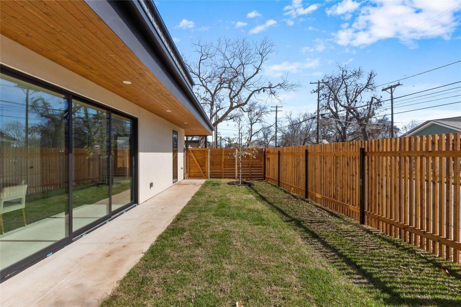 Exterior details and patio area of a home in , Austin (Image 20).