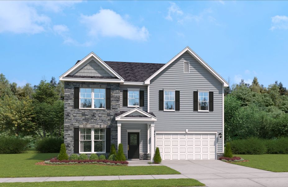 Representative exterior photo of a completed home built from the The Shiloh by Stanley Martin Homes in Stratford, Denver, NC (Image 2).