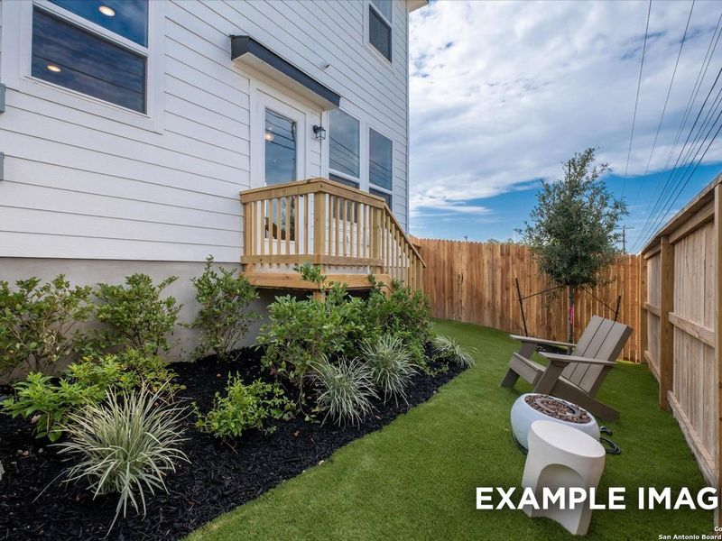 Exterior details and patio area of a home in Meadows at Oak Creek, San Antonio (Image 2). Exterior details and patio area of a home in Meadows at Oak Creek, San Antonio (Image 2).