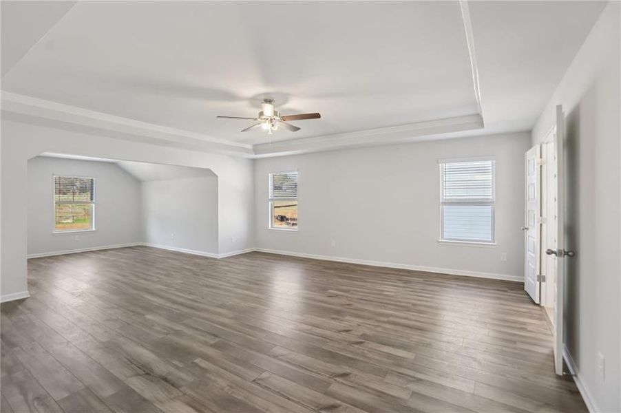 Spacious, unfurnished interior of a new home in Grandview at Millers Mill, Stockbridge (Image 24). Spacious, unfurnished interior of a new home in Grandview at Millers Mill, Stockbridge (Image 24).