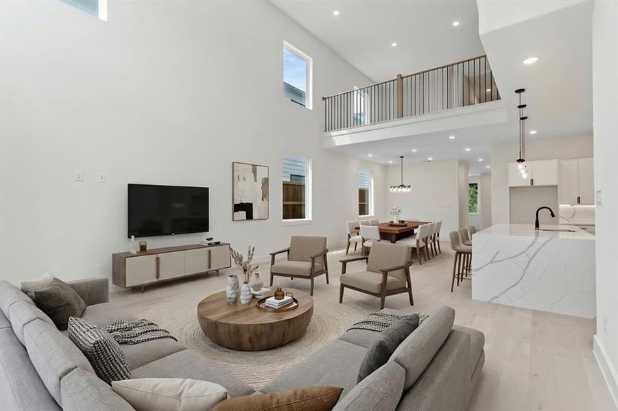 Furnished interior view inside a new home in , Dallas (Image 9).