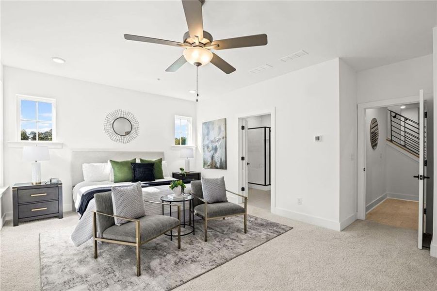 Furnished interior view inside a new home in , Alpharetta (Image 8).