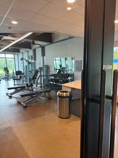 Gym entrance Gym entrance