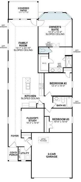 2D floor plan layout of this home in Ambrose, La Marque, TX (Image 3).