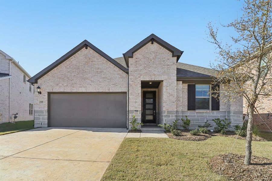Front exterior of a new home in Ashford Park - Texana Series, Corinth, TX, highlighting curb appeal (Image 20).
