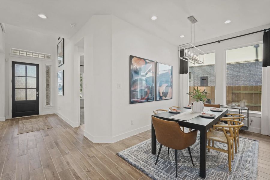 Furnished interior view inside a new home in Elyson 50's, Katy (Image 14).