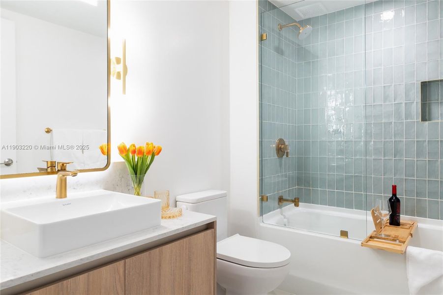 Furnished interior view inside a new home in , Miami (Image 8).