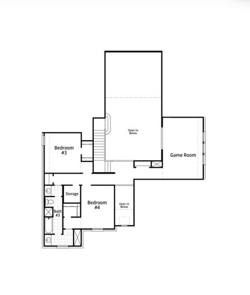 2D floor plan layout for the Millbeck by Highland Homes in Mantua Point, Van Alstyne, TX (Image 21).
