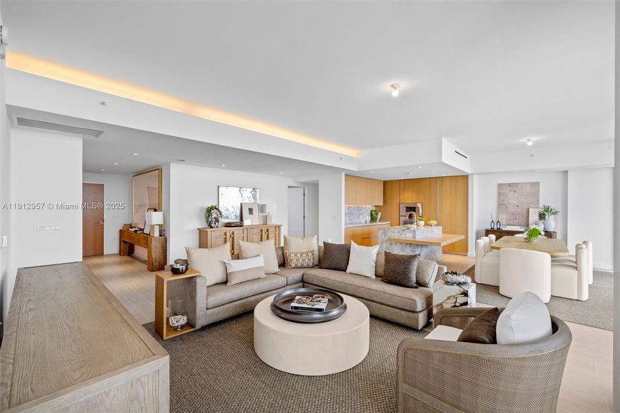 Furnished interior view inside a new home in Five Park, Miami Beach (Image 39). Furnished interior view inside a new home in Five Park, Miami Beach (Image 39).