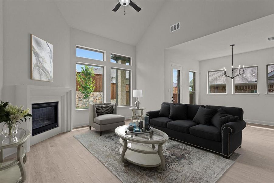 Furnished interior view inside a new home in Walsh Classic, Fort Worth (Image 11). Furnished interior view inside a new home in Walsh Classic, Fort Worth (Image 11).