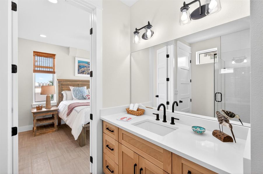 Furnished interior view inside a new home in , Port Aransas (Image 8).