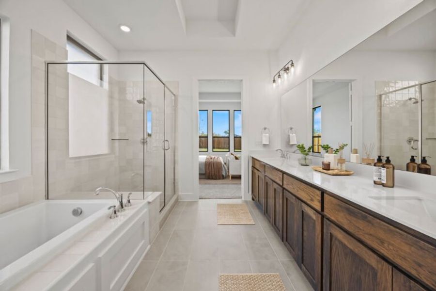 Furnished interior view inside a new home in Chatham Reserve, Providence Village (Image 13).