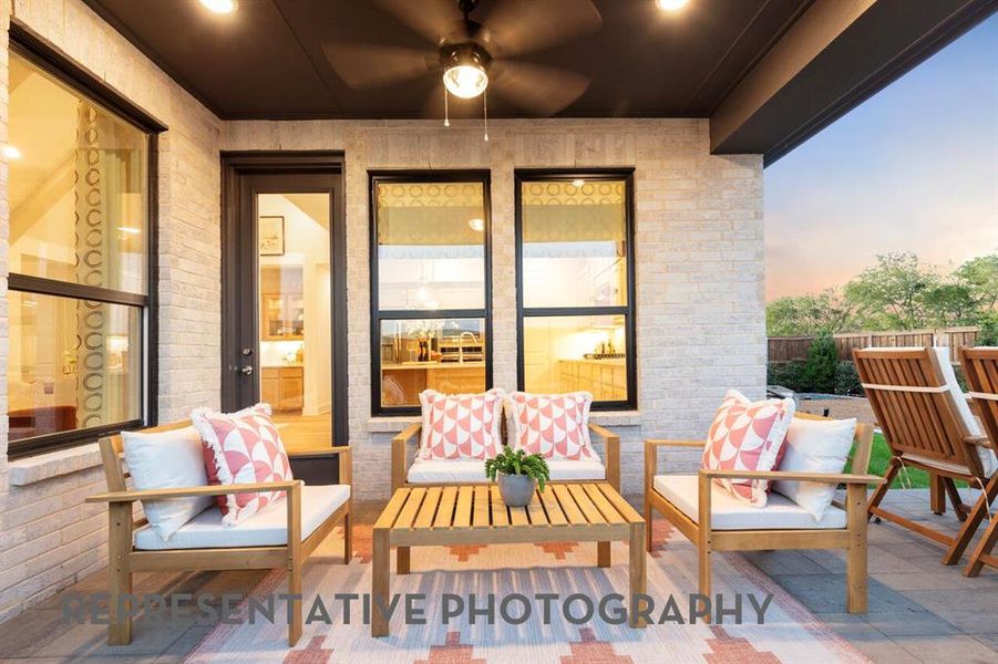 Exterior details and patio area of a home in Waterscape, Royse City (Image 2).