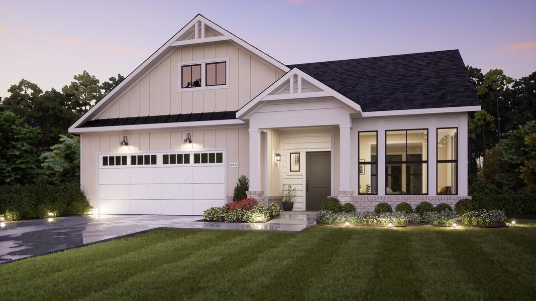 Representative exterior photo of a completed home built from the Palazzo by Epcon Communities in The Courtyards at Redbud Lane, Holly Springs, GA (Image 31).