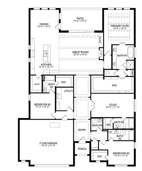 2D floor plan layout of this home in Trinity Estates, Benbrook, TX (Image 2). 2D floor plan layout of this home in Trinity Estates, Benbrook, TX (Image 2).