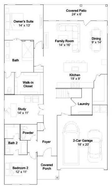 2D floor plan layout of this home in Winward Cove, Katy, TX (Image 2). 2D floor plan layout of this home in Winward Cove, Katy, TX (Image 2).