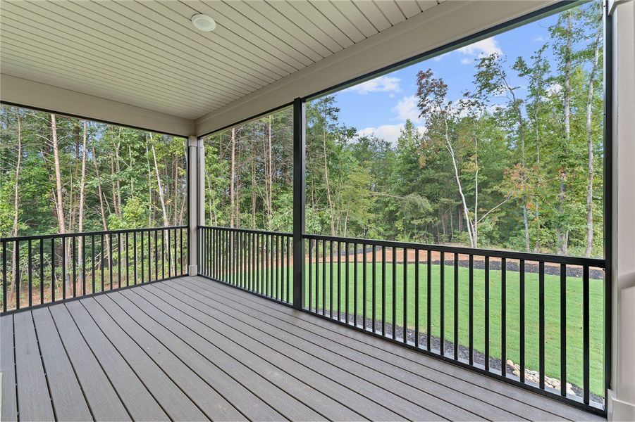 This outdoor space offers tranquil views, ideal fo