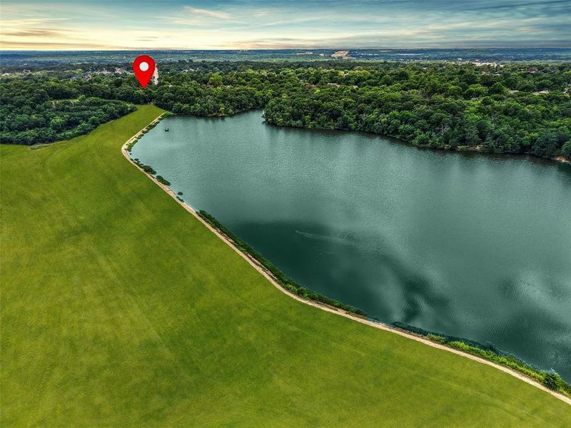 Aerial view of 52 acre Waterloo Lake