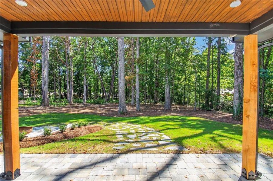Exterior details and patio area of a home in , Stone Mountain (Image 36).