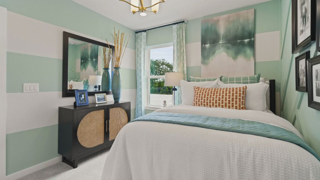 Castaway Model Secondary bedroom, new home plan available at Liberty Trace in Haines City, fl