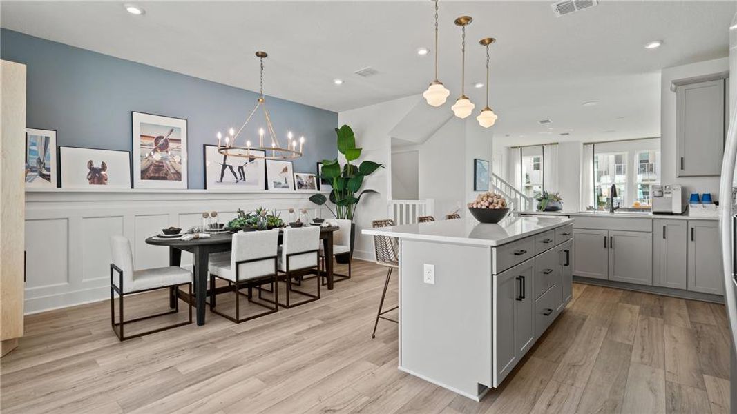 Furnished interior view inside a new home in Parkview at Hamlin, Winter Garden (Image 10).