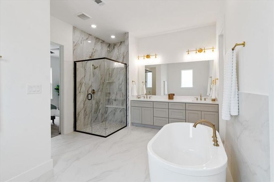 Furnished interior view inside a new home in , Justin (Image 12).