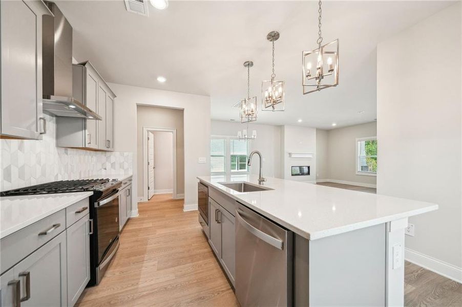 Furnished interior view inside a new home in Hemingway - Cottage Series, Cumming (Image 11). Furnished interior view inside a new home in Hemingway - Cottage Series, Cumming (Image 11).